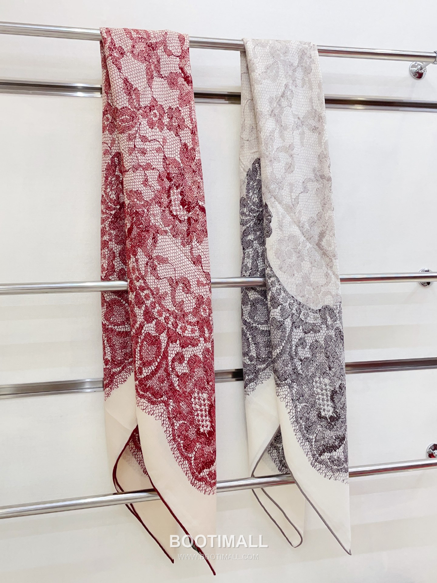 Loro Piana Cashmere Silk Square Scarf 로로피아나 캐시미어 실크 스퀘어 스카프 140 리버서블 140×140cm 2