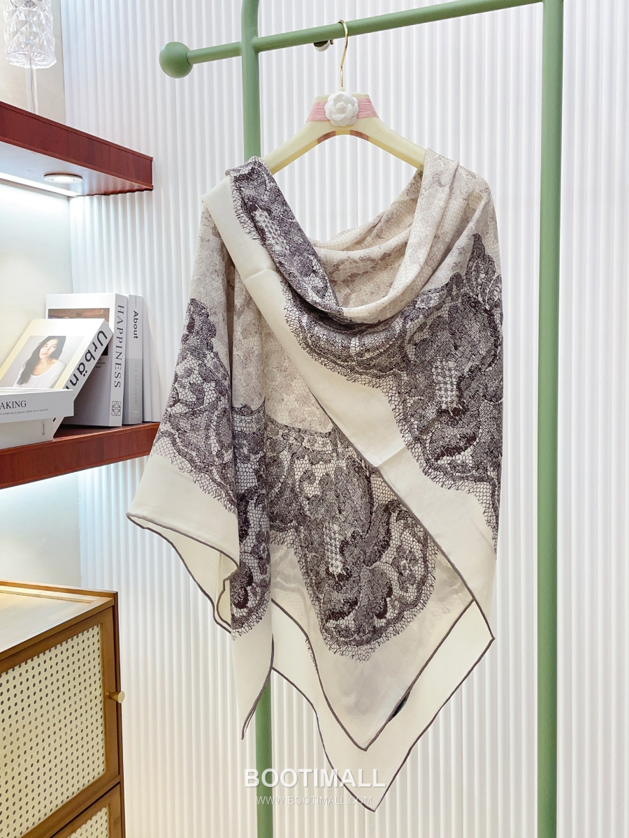 Loro Piana Cashmere Silk Square Scarf 로로피아나 캐시미어 실크 스퀘어 스카프 140 리버서블 140×140cm 7