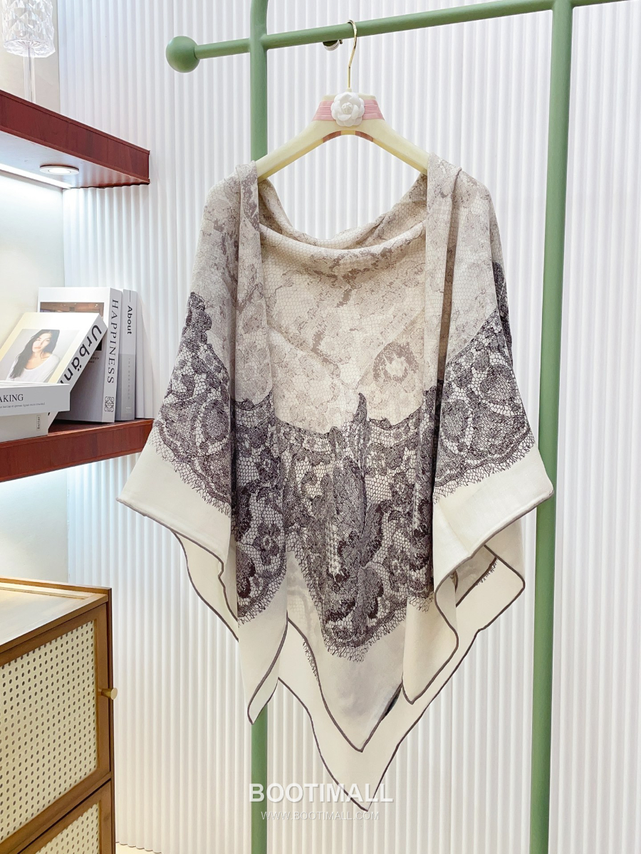 Loro Piana Cashmere Silk Square Scarf 로로피아나 캐시미어 실크 스퀘어 스카프 140 리버서블 140×140cm 9