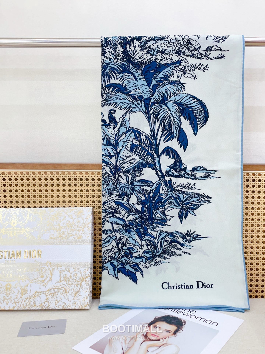 Christian Dior Toile de Jouy Cashmere Silk Shawl 크리스찬 디올 트왈 드 주이 캐시미어 실크 숄 140×140cm 4