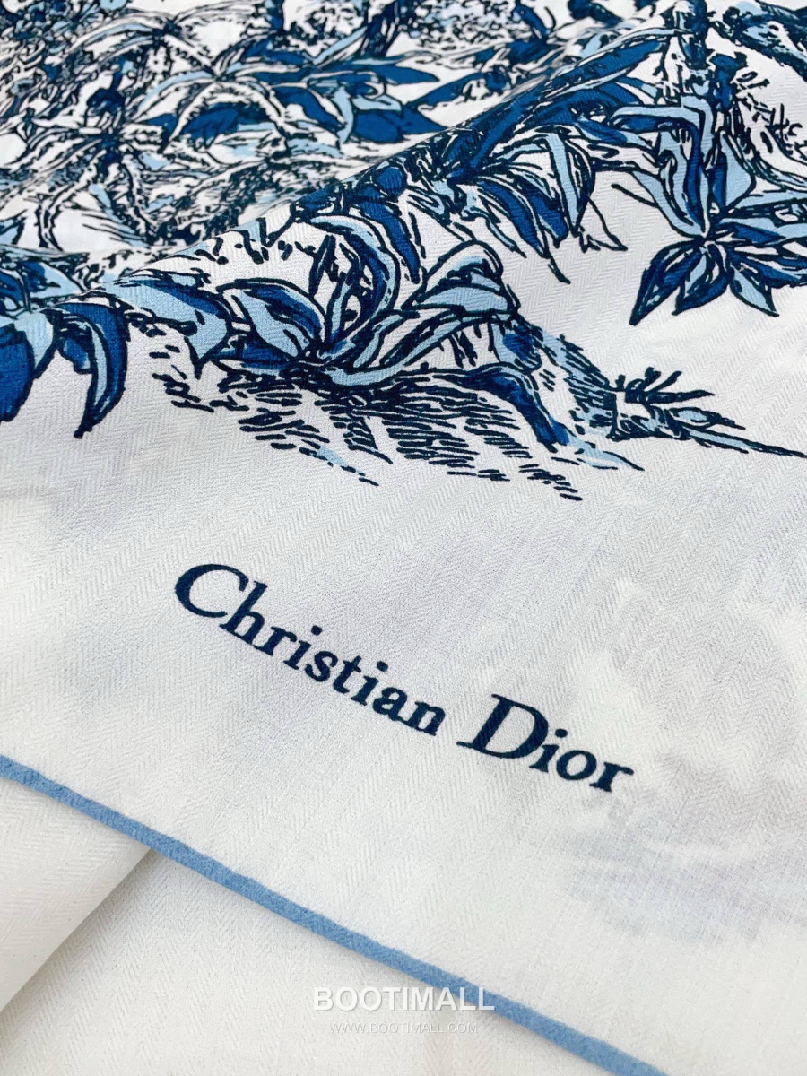 Christian Dior Toile de Jouy Cashmere Silk Shawl 크리스찬 디올 트왈 드 주이 캐시미어 실크 숄 140×140cm 5