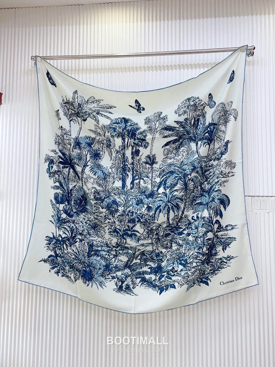 Christian Dior Toile de Jouy Cashmere Silk Shawl 크리스찬 디올 트왈 드 주이 캐시미어 실크 숄 140×140cm 7