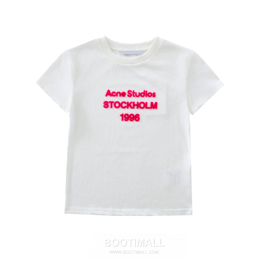 Acne Studios Stockholm 1996 Logo Flocked T-Shirt 에크네 스튜디오 스톡홀름 1996 로고 플록 프린트 티셔츠 7