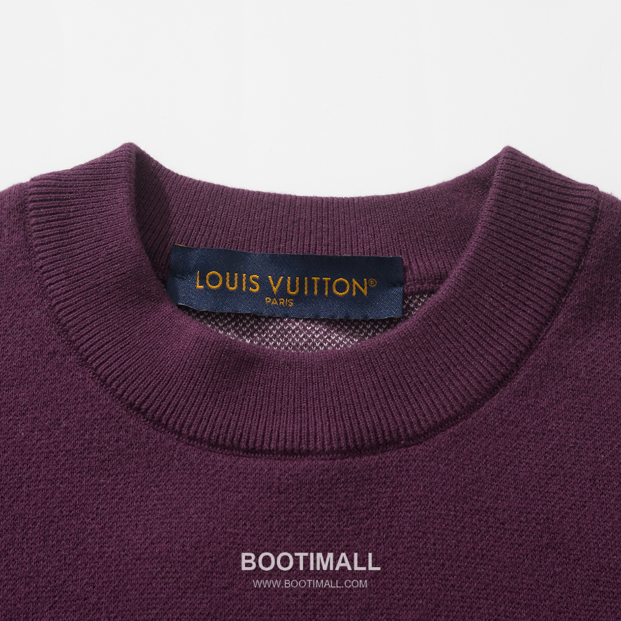 Louis Vuitton Monogram Spray-Effect Panel Cotton T-Shirt 루이비통 모노그램 스프레이 이펙트 패널 코튼 티셔츠 버건디 6