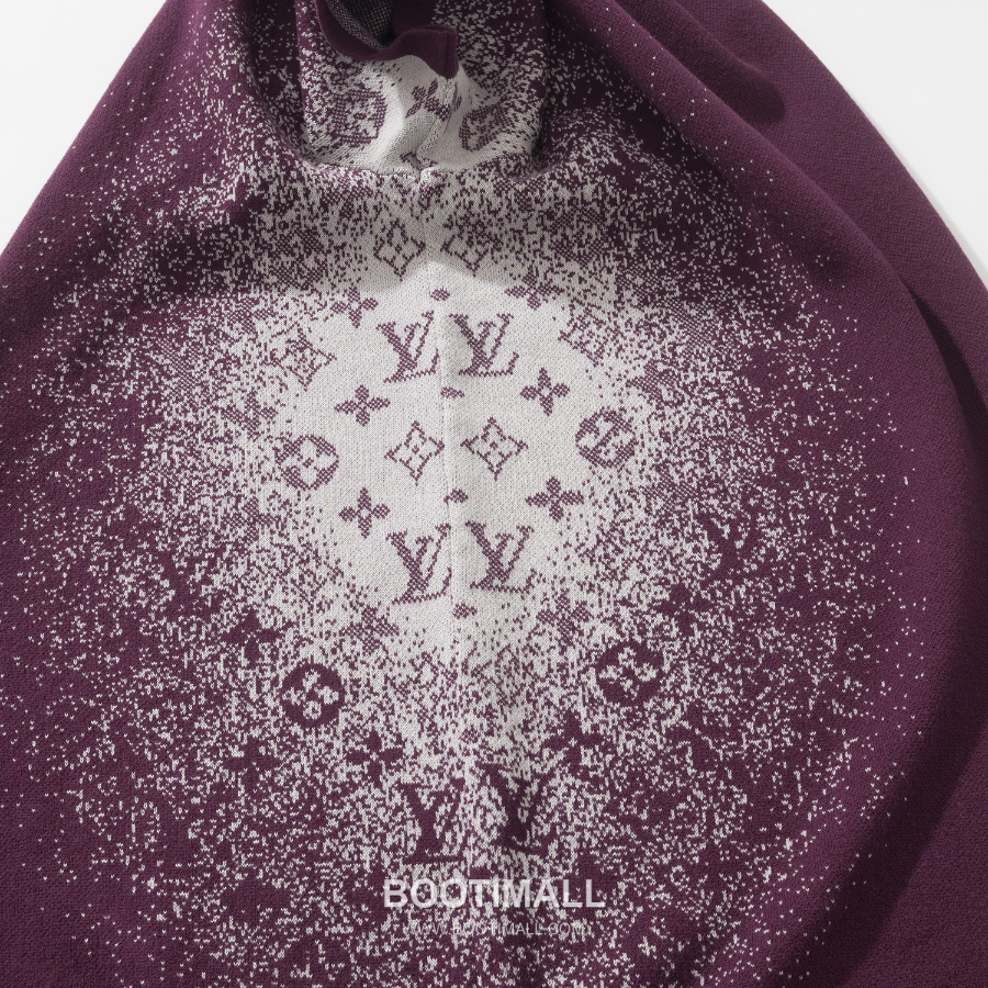 Louis Vuitton Monogram Spray-Effect Panel Cotton T-Shirt 루이비통 모노그램 스프레이 이펙트 패널 코튼 티셔츠 버건디 11