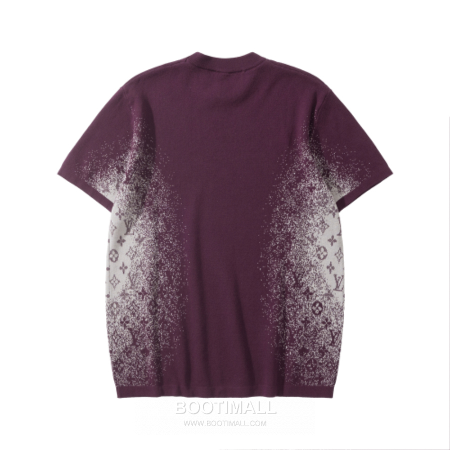 Louis Vuitton Monogram Spray-Effect Panel Cotton T-Shirt 루이비통 모노그램 스프레이 이펙트 패널 코튼 티셔츠 버건디 13