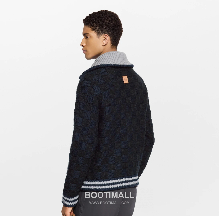 Louis Vuitton Damier Zip-Up Knit Cardigan 루이비통 다미에 집업 니트 가디건 블랙 3