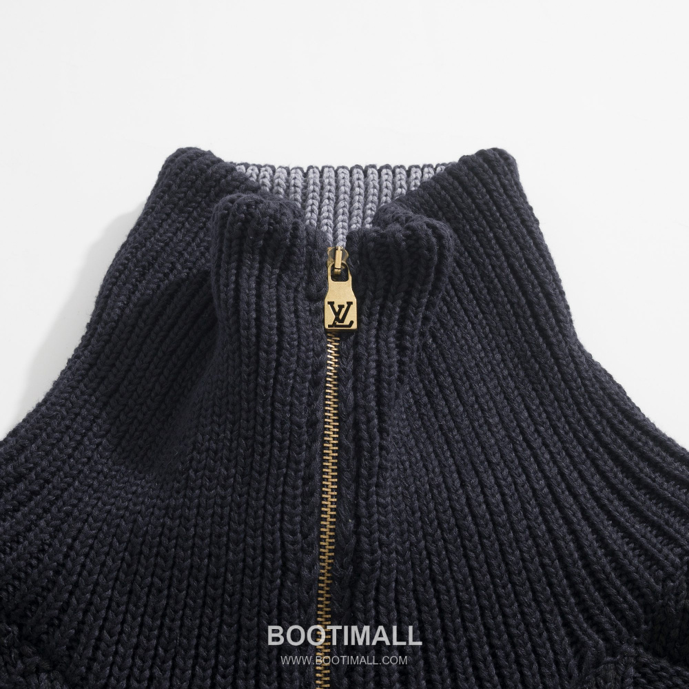 Louis Vuitton Damier Zip-Up Knit Cardigan 루이비통 다미에 집업 니트 가디건 블랙 6