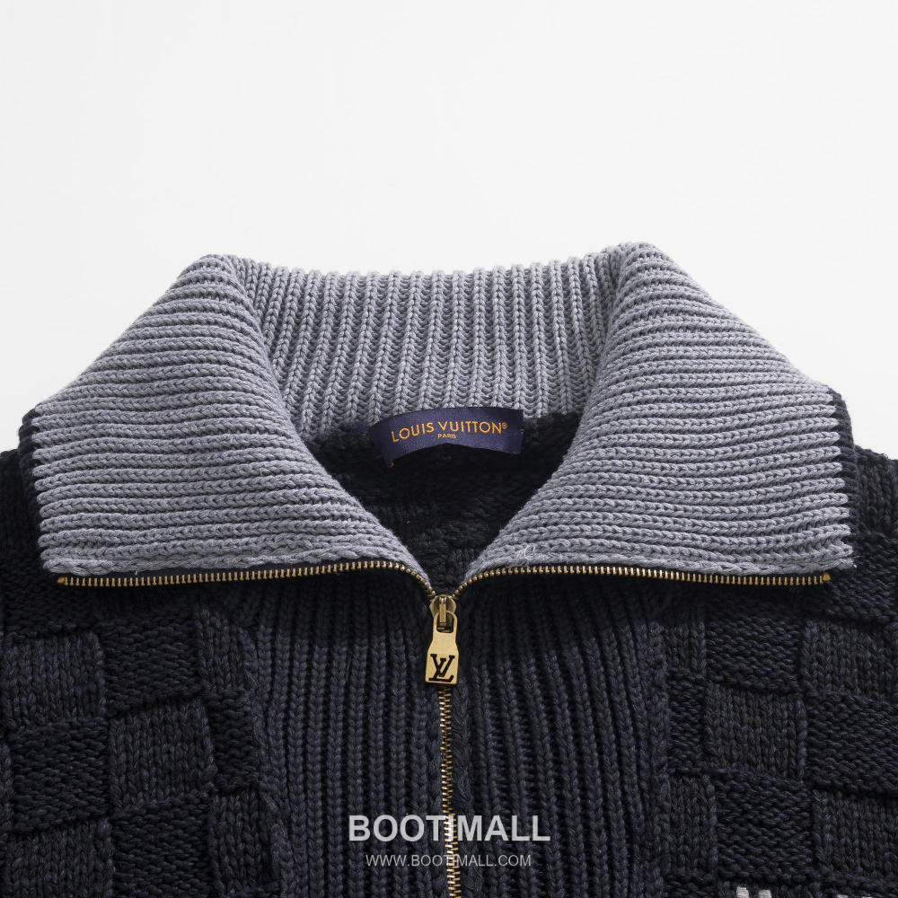 Louis Vuitton Damier Zip-Up Knit Cardigan 루이비통 다미에 집업 니트 가디건 블랙 8