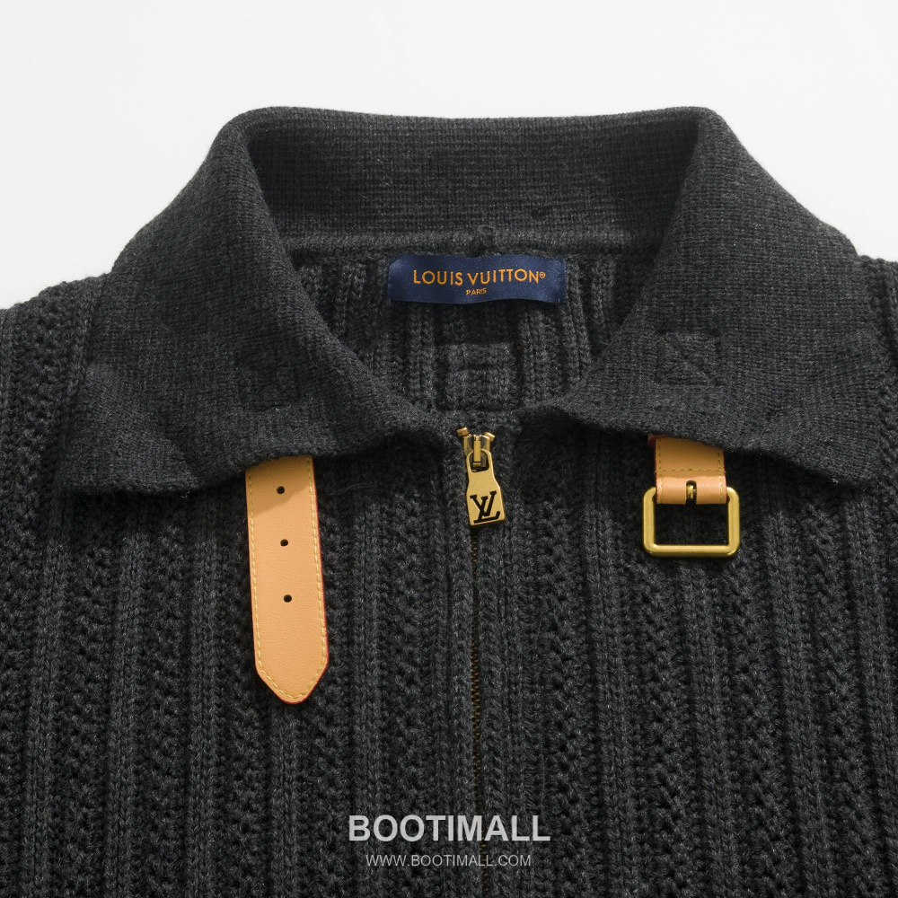 Louis Vuitton Shearling Collar Zip-Up Wool Blend Sweater 루이비통 시어링 카라 집업 울 혼방 스웨터 블랙 8