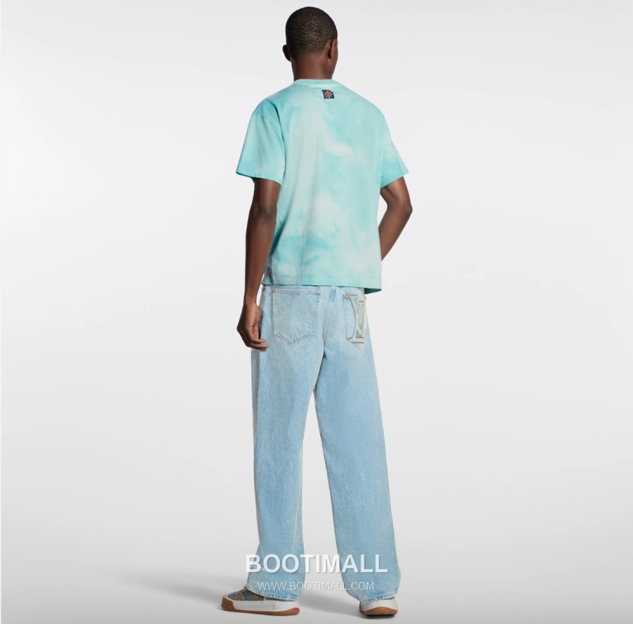 Louis Vuitton Marque L.Vuitton Depose Washed Print T-Shirt 루이비통 마르크 LV 뽀제 워시드 프린트 티셔츠 라이트 블루 2