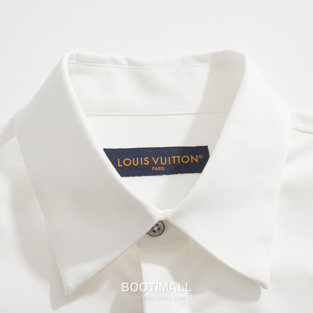 Louis Vuitton Embossed Monogram Pocket Cotton Shirt 루이비통 엠보스 모노그램 포켓 코튼 셔츠 화이트 6
