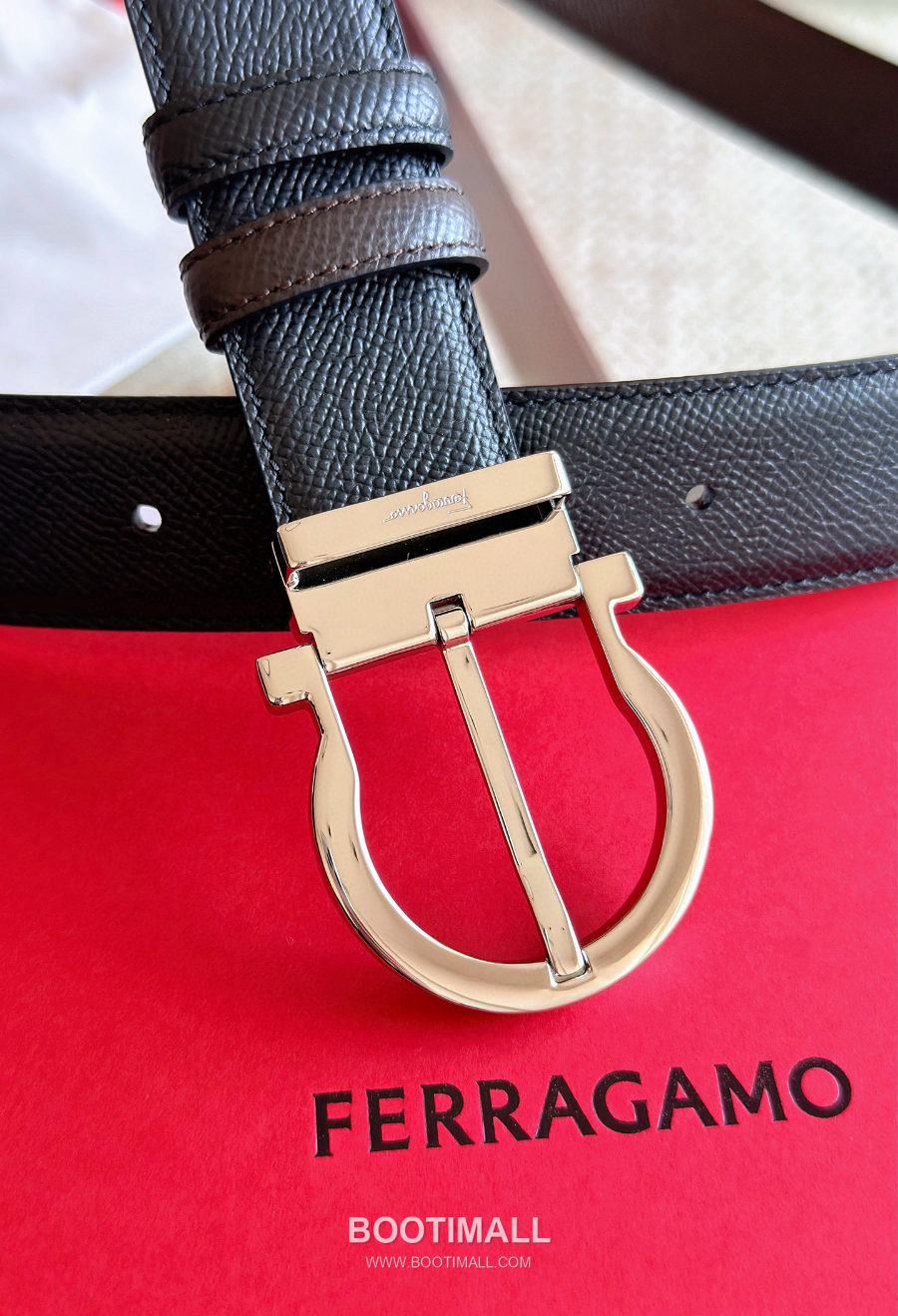 Ferragamo Reversible and Adjustable Gancini Belt 살바토레 페라가모 리버서블 23A564 593873 길이조절 간치니 벨트 3.5cm 6