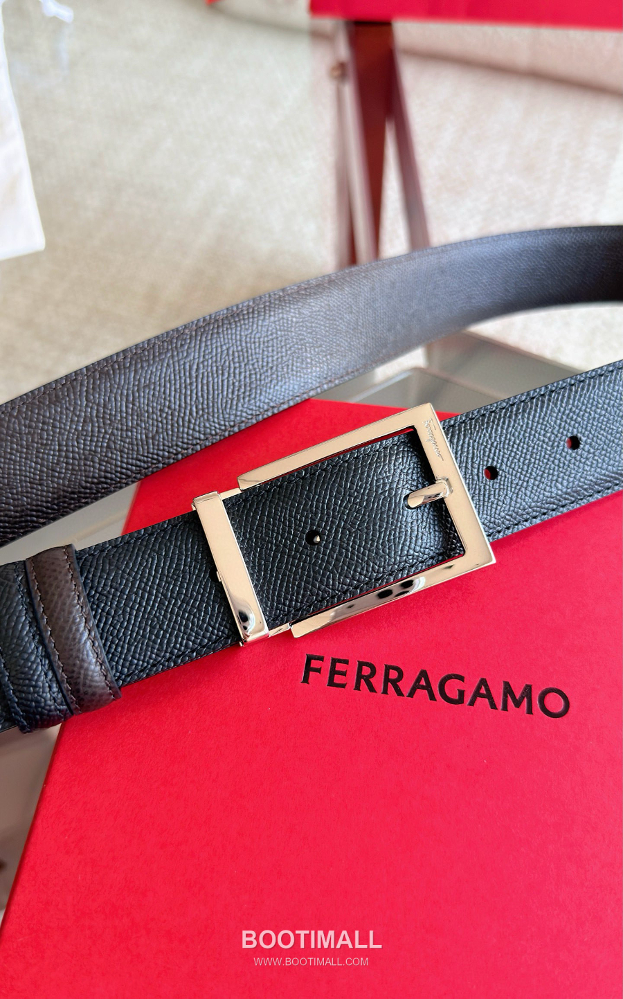 Ferragamo Reversible and Adjustable Gancini Belt 살바토레 페라가모 리버서블 23A565 길이조절 간치니 벨트 3.5cm 4