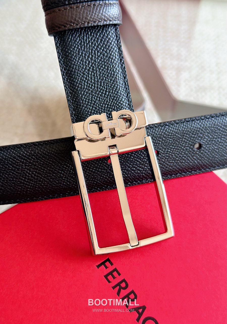 Ferragamo Reversible and Adjustable Gancini Belt 살바토레 페라가모 리버서블 23A566 길이조절 간치니 벨트 3.5cm 7