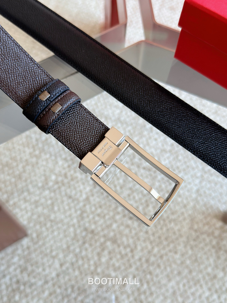 Ferragamo Reversible and Adjustable Gancini Belt 살바토레 페라가모 리버서블 23A566 길이조절 간치니 벨트 3.5cm 10
