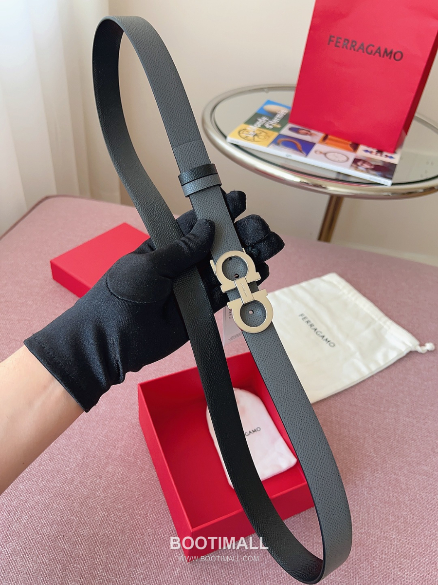 Ferragamo Reversible Gancini Belt 살바토레 페라가모 리버서블 간치니 양면벨트 그레이/블랙 2.5cm 13