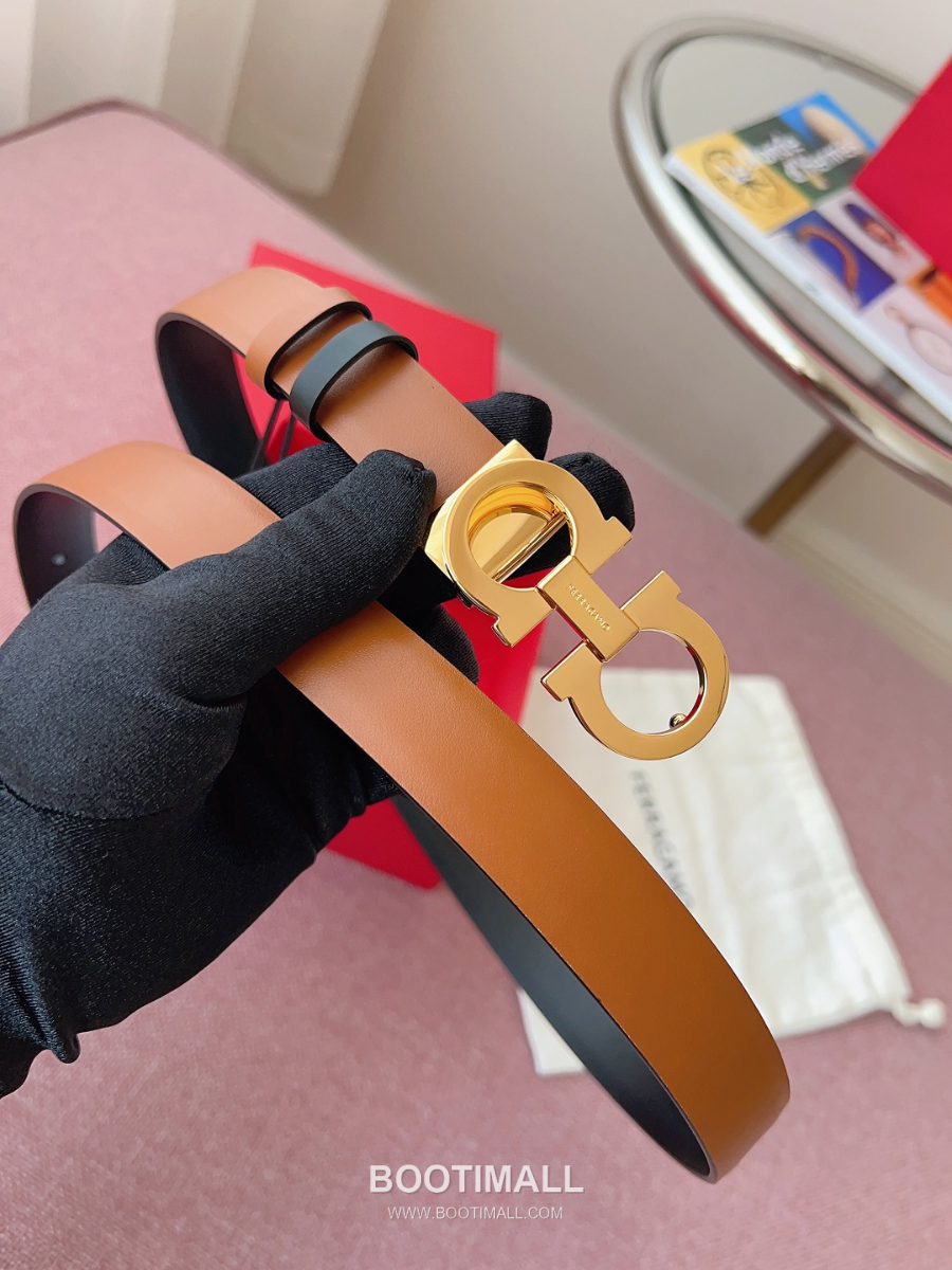 Ferragamo Reversible Gancini Belt 살바토레 페라가모 리버서블 간치니 양면벨트 브라운/블랙 2.5cm 8