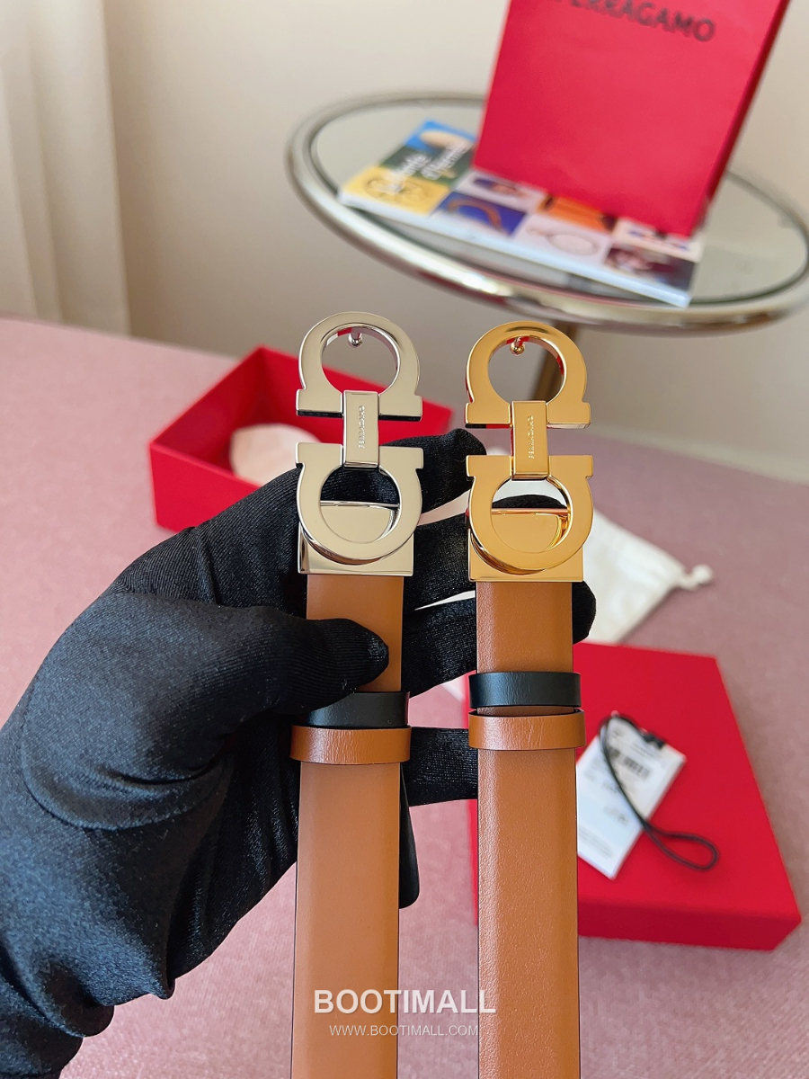 Ferragamo Reversible Gancini Belt 살바토레 페라가모 리버서블 간치니 양면벨트 브라운/블랙 2.5cm 9