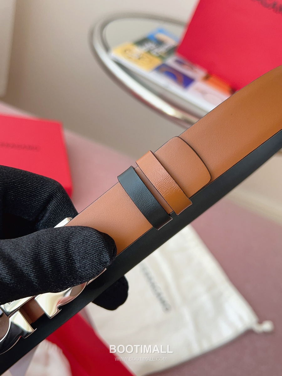 Ferragamo Reversible Gancini Belt 살바토레 페라가모 리버서블 간치니 양면벨트 브라운/블랙 2.5cm 17