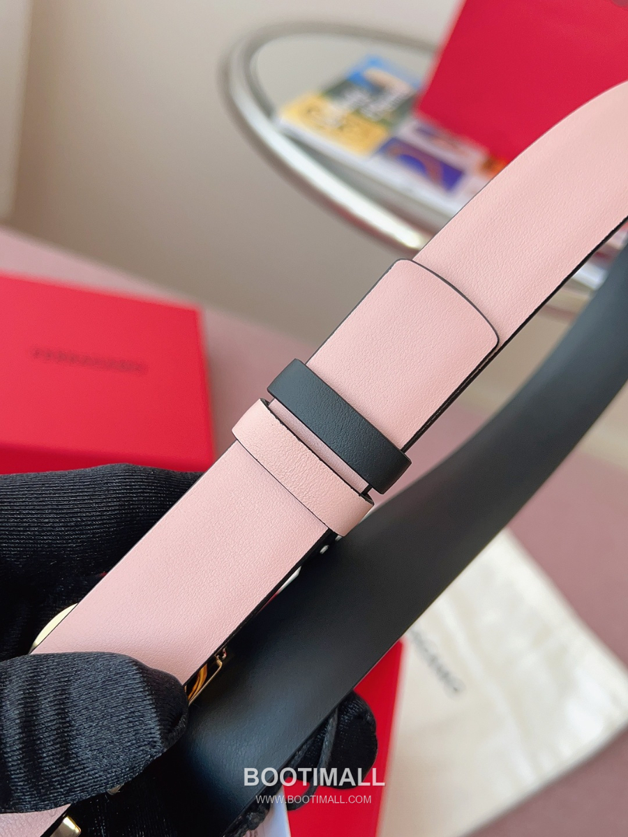 Ferragamo Reversible Gancini Belt 살바토레 페라가모 리버서블 간치니 양면벨트 핑크/블랙 2.5cm 8