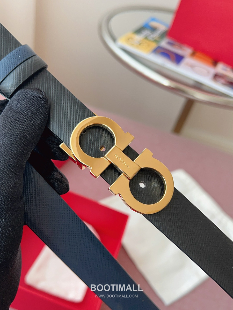 Ferragamo Reversible Gancini Belt 살바토레 페라가모 리버서블 간치니 양면벨트 네이비/블랙 2.5cm 6