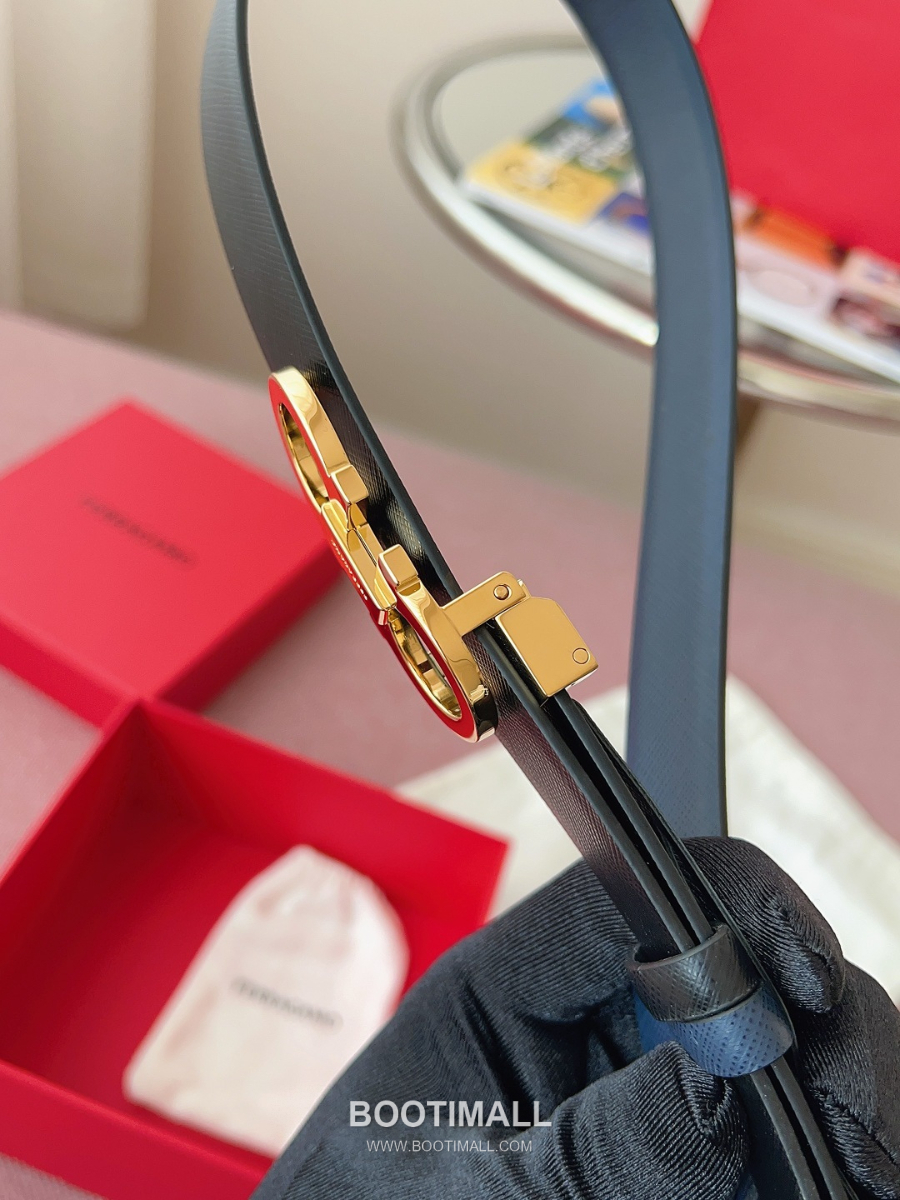 Ferragamo Reversible Gancini Belt 살바토레 페라가모 리버서블 간치니 양면벨트 네이비/블랙 2.5cm 8