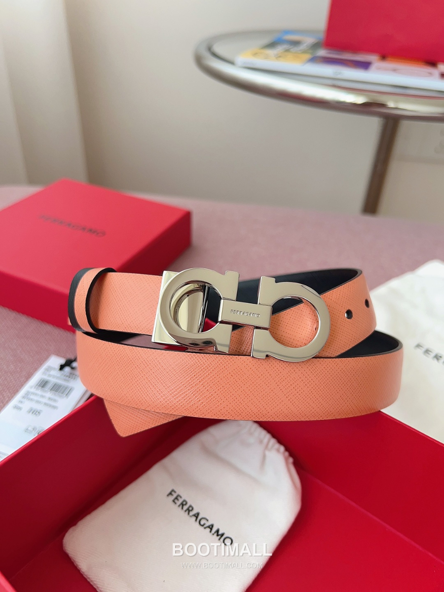 Ferragamo Reversible Gancini Belt 살바토레 페라가모 리버서블 간치니 양면벨트 인디핑크/블랙 2.5cm 11