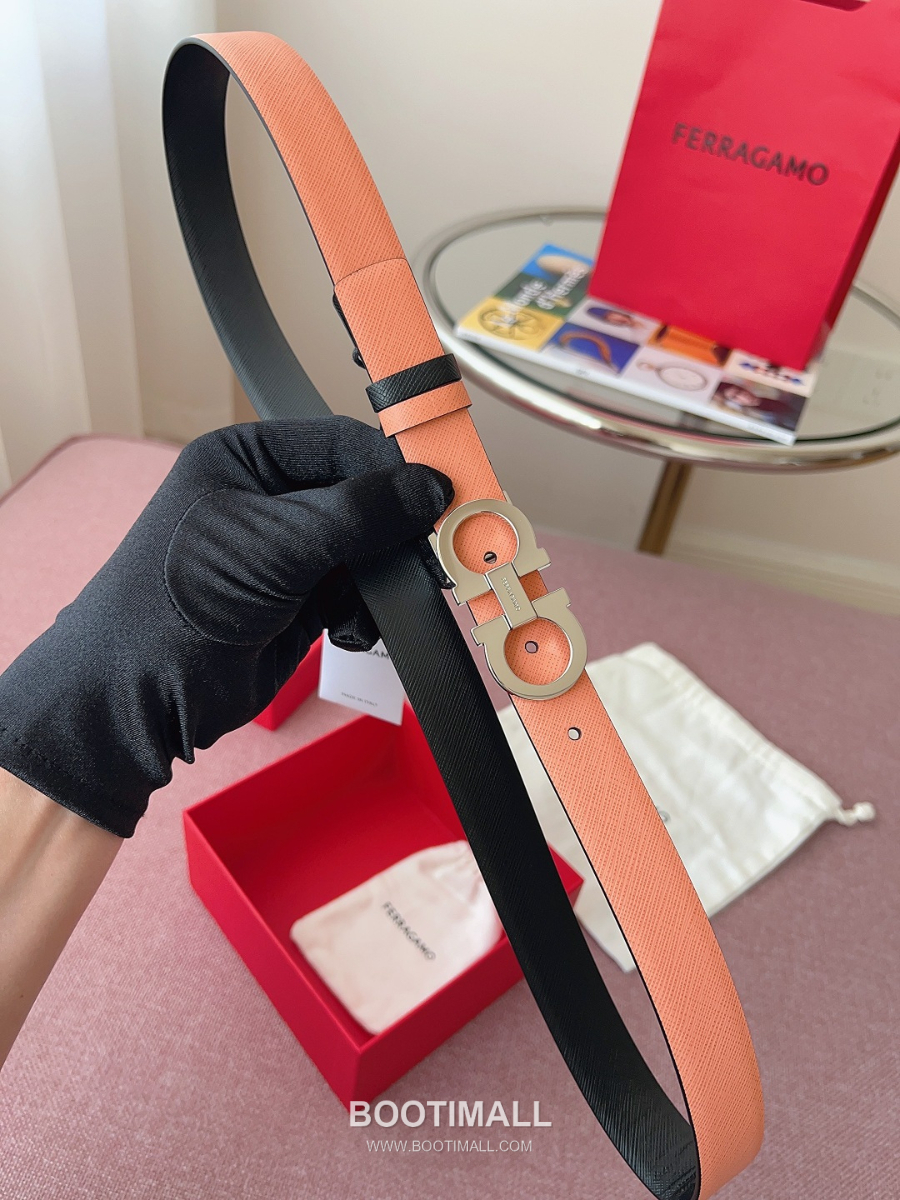 Ferragamo Reversible Gancini Belt 살바토레 페라가모 리버서블 간치니 양면벨트 인디핑크/블랙 2.5cm 13