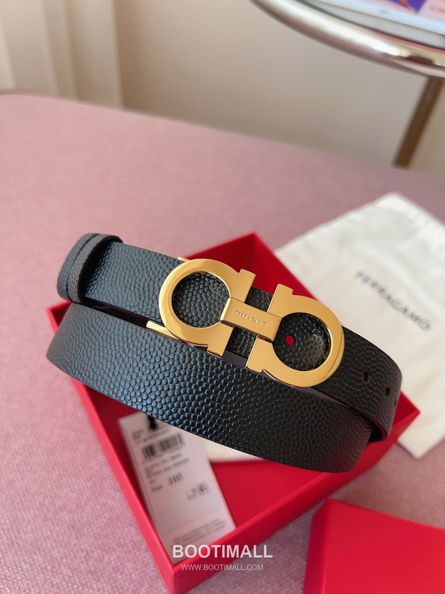 Ferragamo Reversible Gancini Belt 살바토레 페라가모 리버서블 간치니 양면벨트 다크브라운/블랙 2.5cm 1