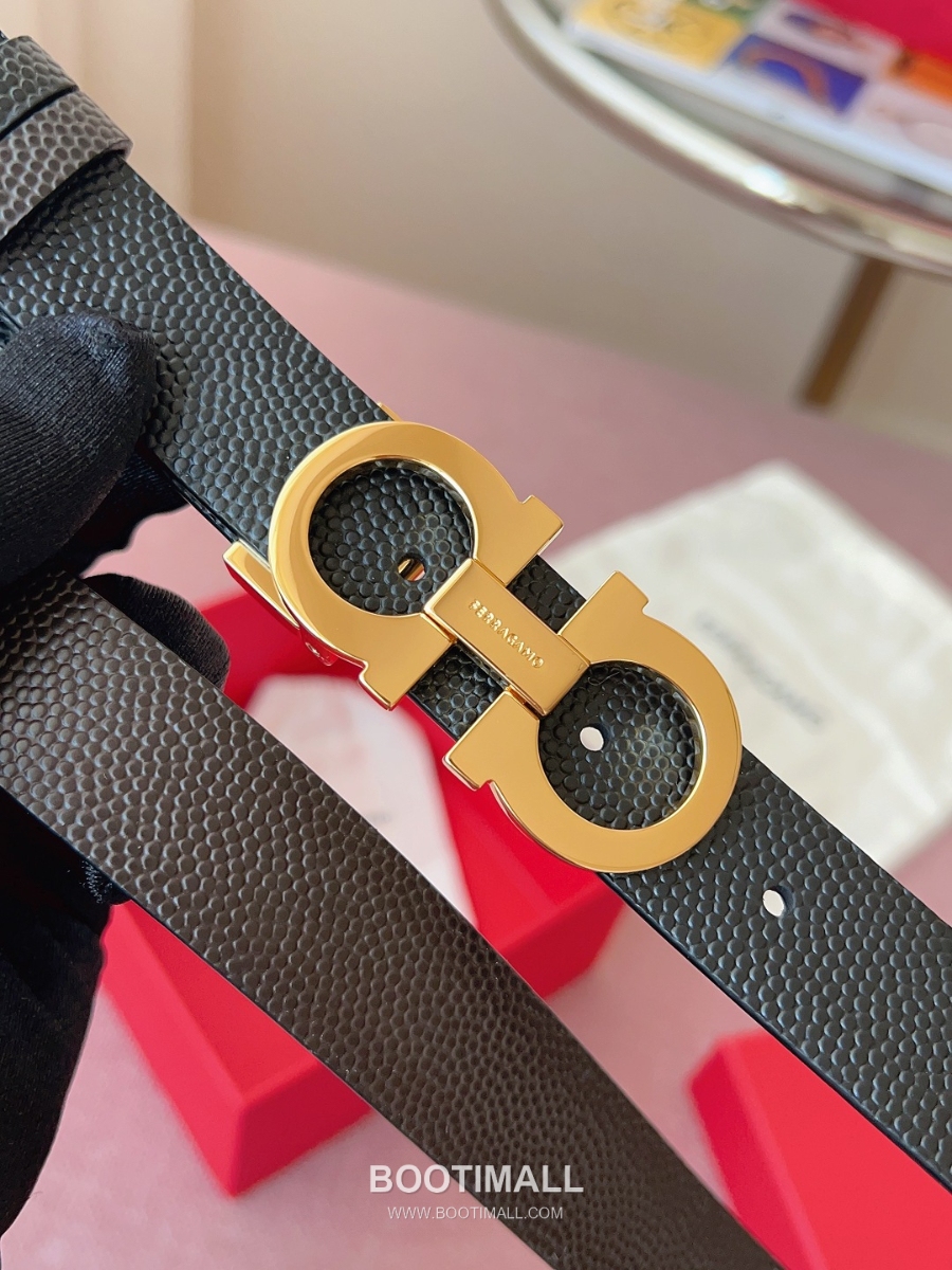 Ferragamo Reversible Gancini Belt 살바토레 페라가모 리버서블 간치니 양면벨트 다크브라운/블랙 2.5cm 4