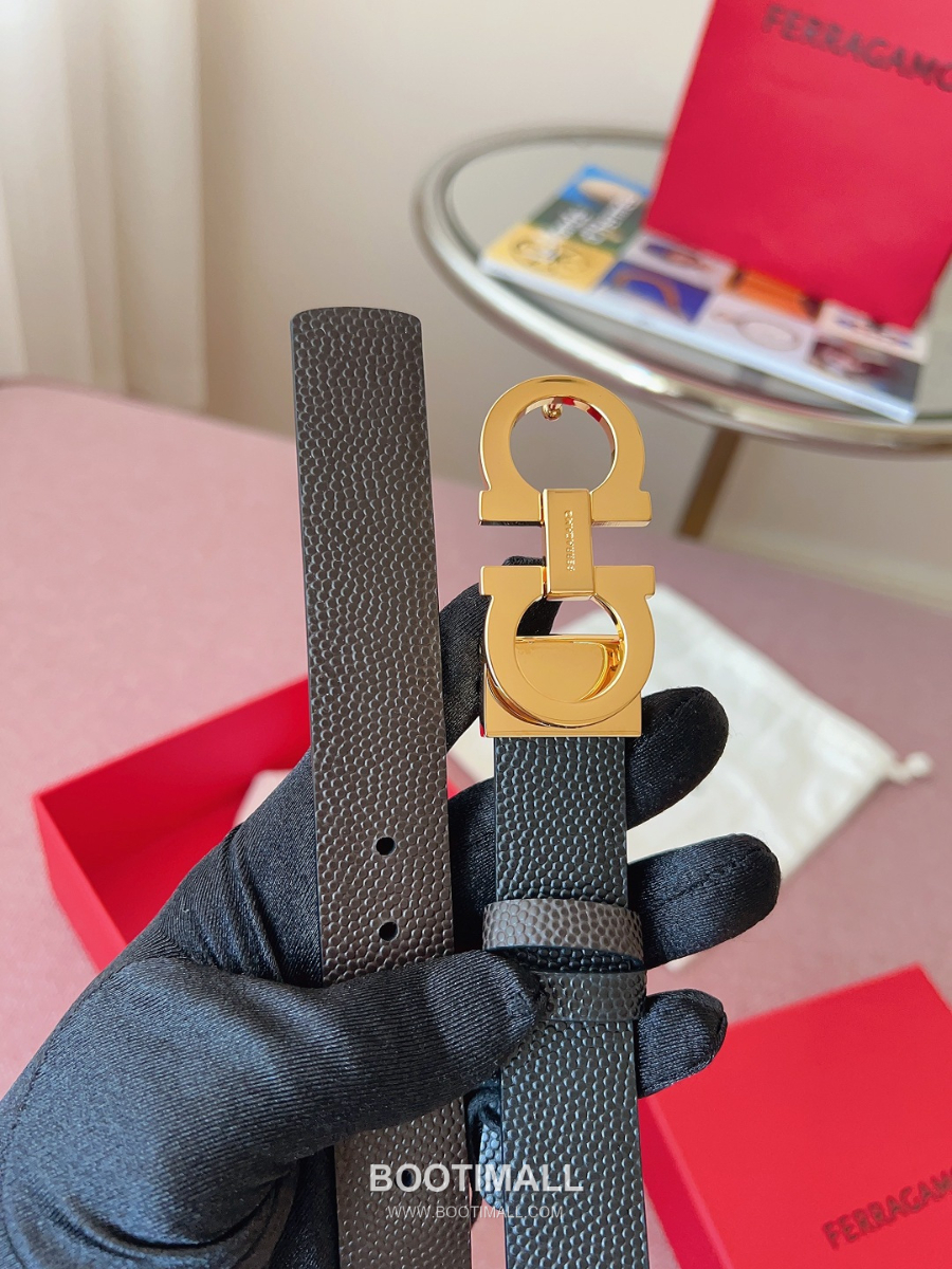 Ferragamo Reversible Gancini Belt 살바토레 페라가모 리버서블 간치니 양면벨트 다크브라운/블랙 2.5cm 5
