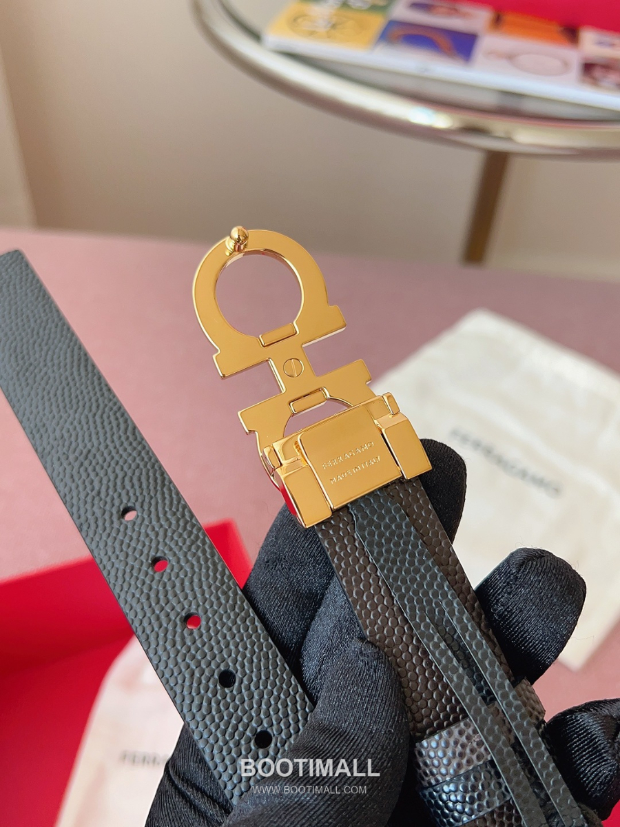 Ferragamo Reversible Gancini Belt 살바토레 페라가모 리버서블 간치니 양면벨트 다크브라운/블랙 2.5cm 7