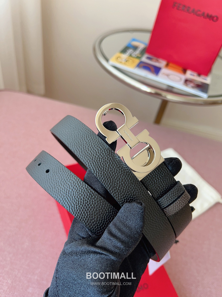 Ferragamo Reversible Gancini Belt 살바토레 페라가모 리버서블 간치니 양면벨트 다크브라운/블랙 2.5cm 9