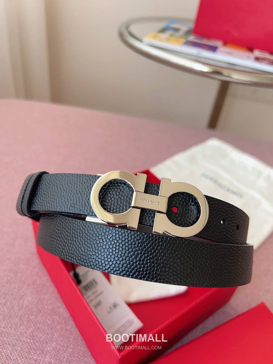 Ferragamo Reversible Gancini Belt 살바토레 페라가모 리버서블 간치니 양면벨트 다크브라운/블랙 2.5cm 10