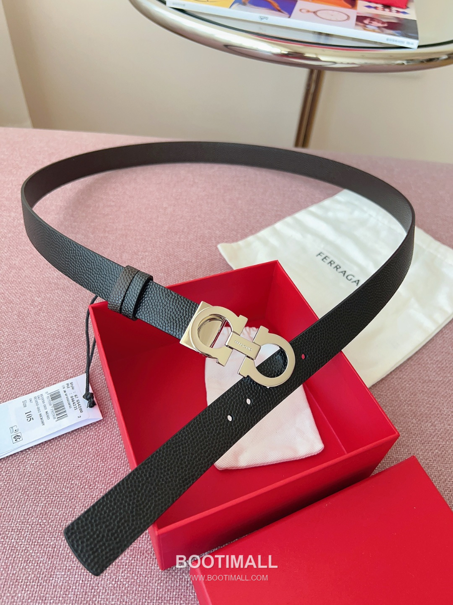 Ferragamo Reversible Gancini Belt 살바토레 페라가모 리버서블 간치니 양면벨트 다크브라운/블랙 2.5cm 11