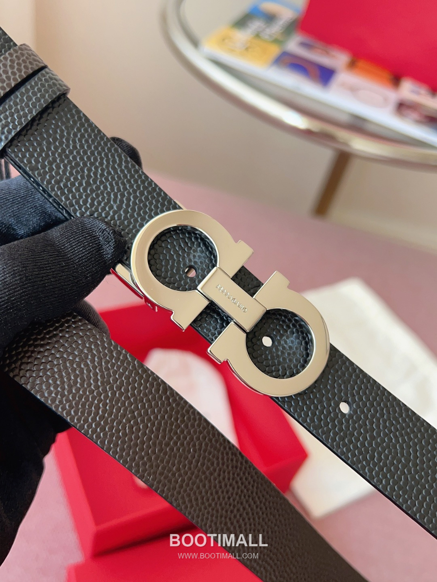 Ferragamo Reversible Gancini Belt 살바토레 페라가모 리버서블 간치니 양면벨트 다크브라운/블랙 2.5cm 13