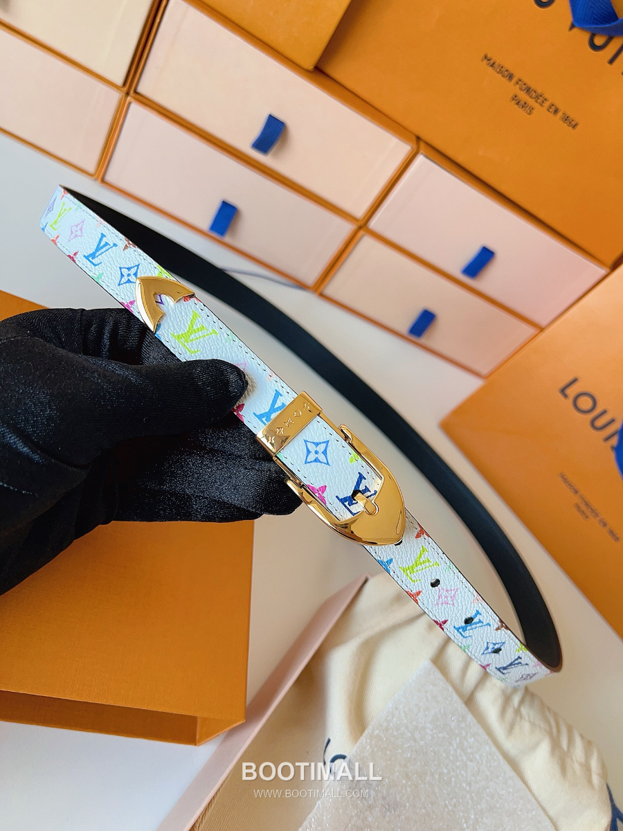 Louis Vuitton LV Timeless Belt M4190 루이비통 LV 타임리스 벨트 모노그램 멀티칼라화이트 캔버스 팔라듐 버클 2.0cm 2