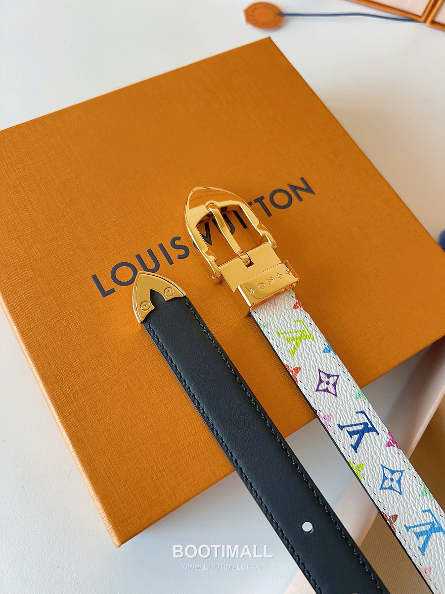 Louis Vuitton LV Timeless Belt M4190 루이비통 LV 타임리스 벨트 모노그램 멀티칼라화이트 캔버스 팔라듐 버클 2.0cm 4