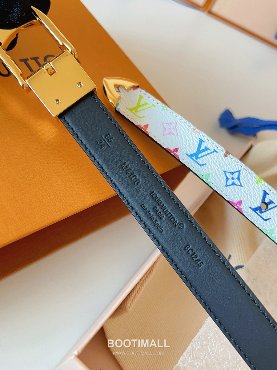 Louis Vuitton LV Timeless Belt M4190 루이비통 LV 타임리스 벨트 모노그램 멀티칼라화이트 캔버스 팔라듐 버클 2.0cm 5