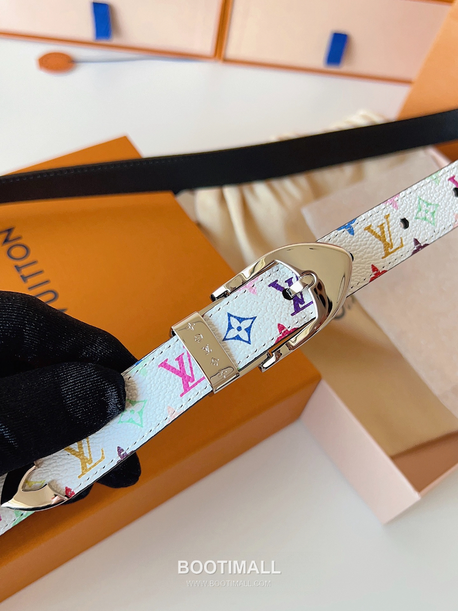 Louis Vuitton LV Timeless Belt M4190 루이비통 LV 타임리스 벨트 모노그램 멀티칼라화이트 캔버스 팔라듐 버클 2.0cm 8