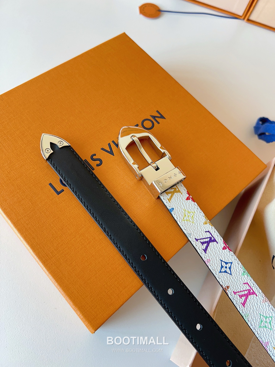 Louis Vuitton LV Timeless Belt M4190 루이비통 LV 타임리스 벨트 모노그램 멀티칼라화이트 캔버스 팔라듐 버클 2.0cm 9