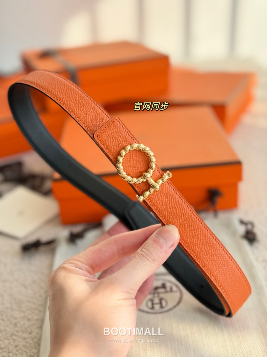 Hermès Flot Godronne Belt Buckle & Reversible Leather Strap 에르메스 플로 고드론 버클 & 리버서블 레더 스트랩 벨트 엡송가죽 2.4cm 5