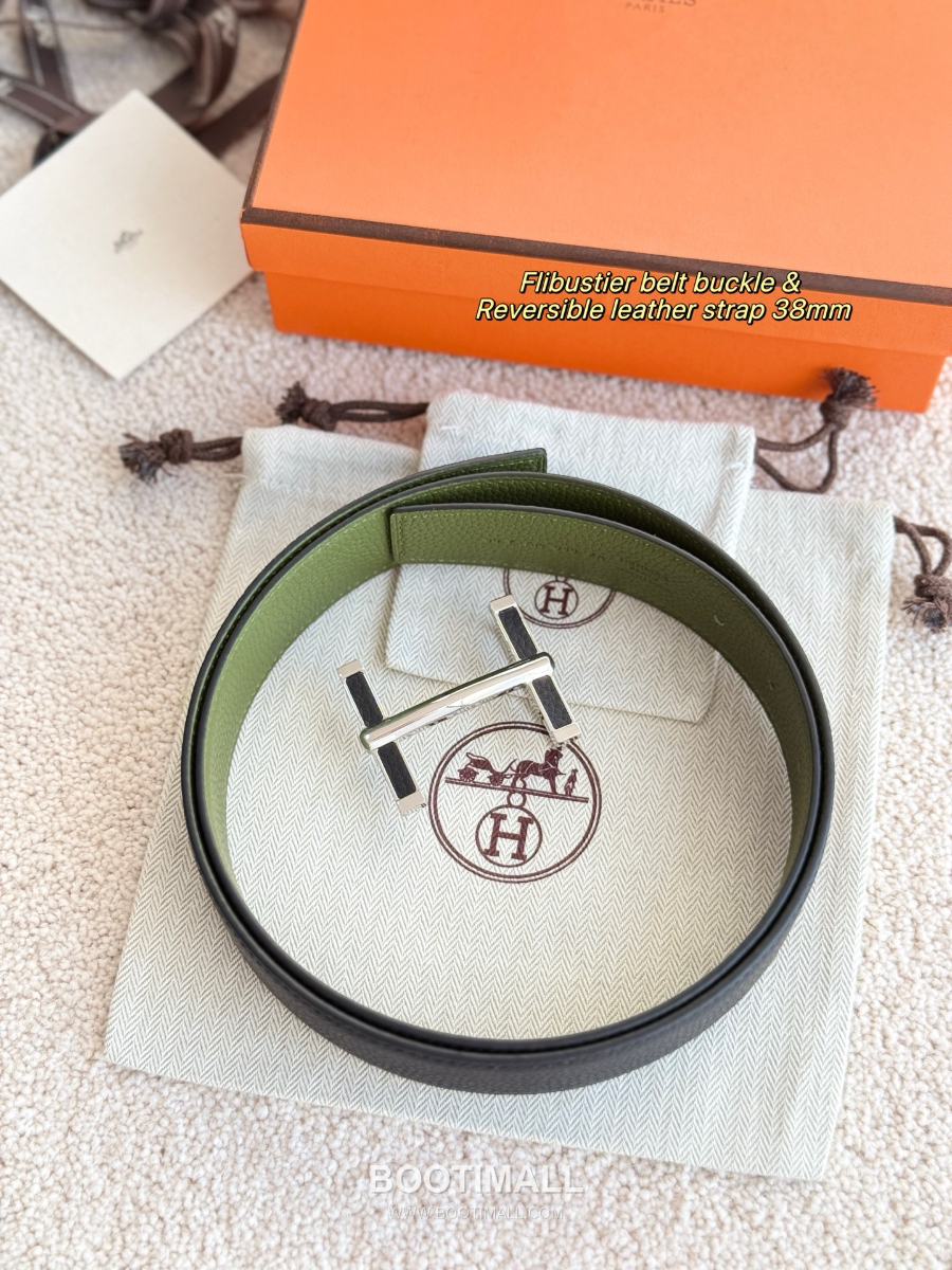 Hermès Flibustier Belt Buckle & Reversible 에르메스 플리뷔스티에 H 버클 & 리버서블 토고 레더 스트랩 벨트 3.8cm 1