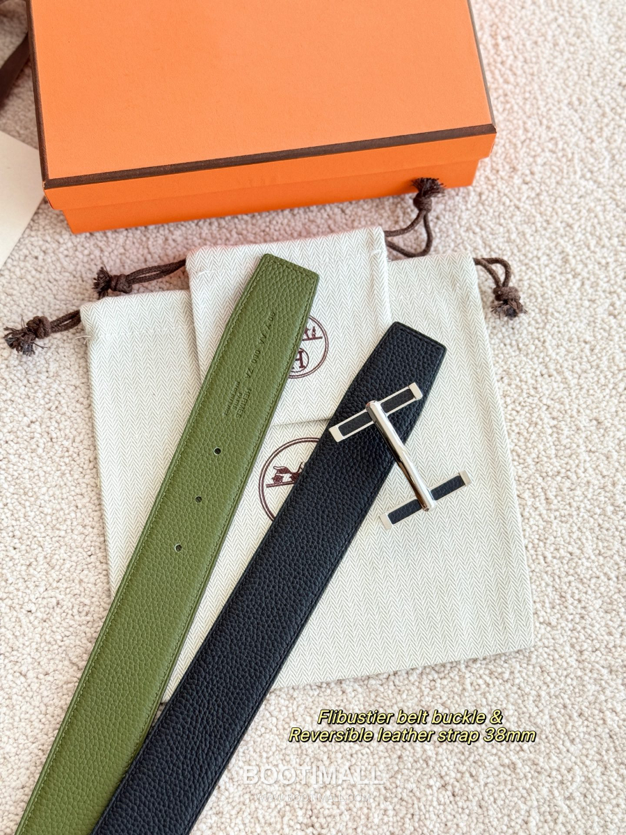Hermès Flibustier Belt Buckle & Reversible 에르메스 플리뷔스티에 H 버클 & 리버서블 토고 레더 스트랩 벨트 3.8cm 2