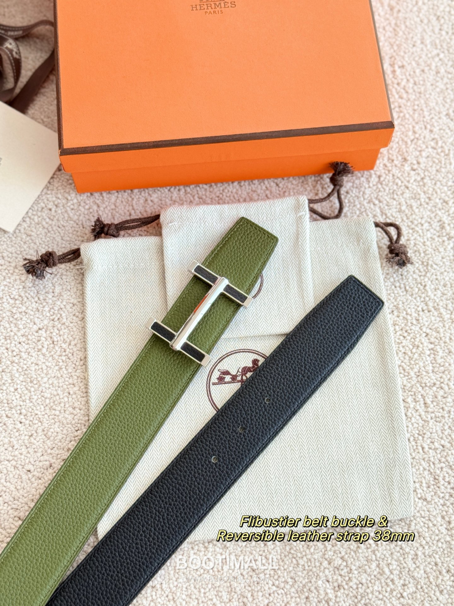 Hermès Flibustier Belt Buckle & Reversible 에르메스 플리뷔스티에 H 버클 & 리버서블 토고 레더 스트랩 벨트 3.8cm 8