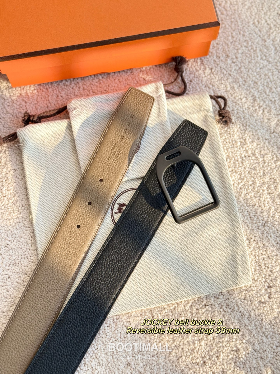 Hermès Jockey Belt Buckle & Reversible Leather Strap 에르메스 조키 버클 & 리버서블 레더 스트랩 벨트 3.8cm 2