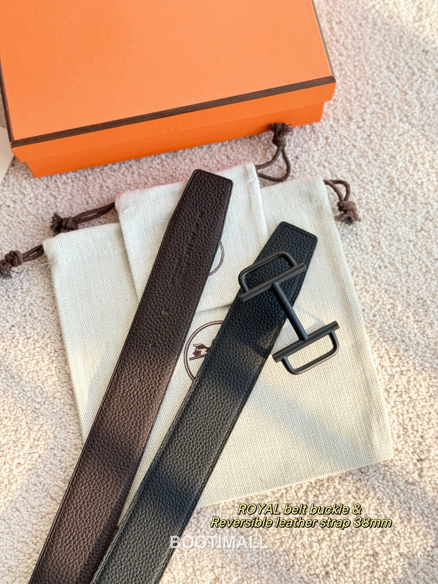 Hermès Jockey Belt Buckle & Reversible Leather Strap 에르메스 조키 버클 & 리버서블 레더 스트랩 벨트 다크브라운 3.8cm 2