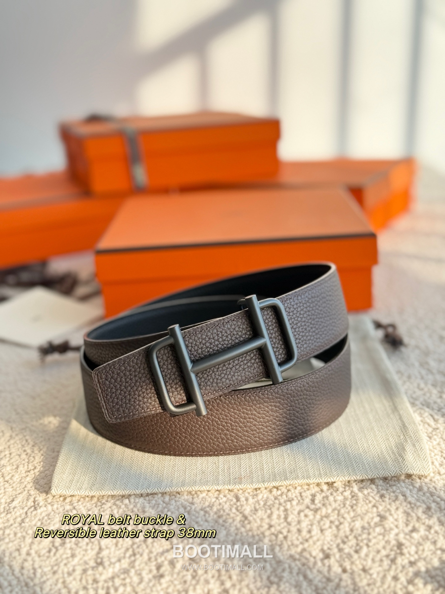 Hermès Jockey Belt Buckle & Reversible Leather Strap 에르메스 조키 버클 & 리버서블 레더 스트랩 벨트 다크브라운 3.8cm 7
