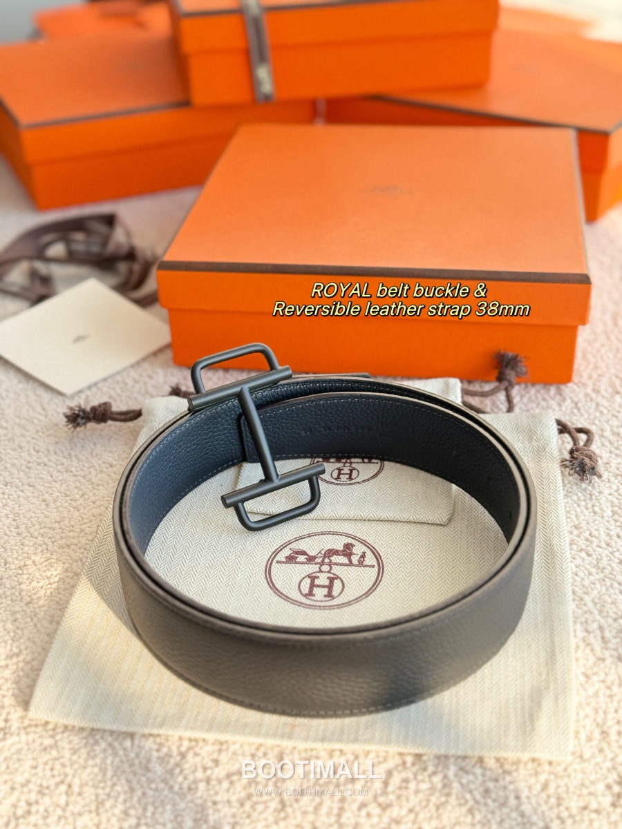 Hermès Jockey Belt Buckle & Reversible Leather Strap 에르메스 조키 버클 & 리버서블 레더 스트랩 벨트 다크그레이 3.8cm 1